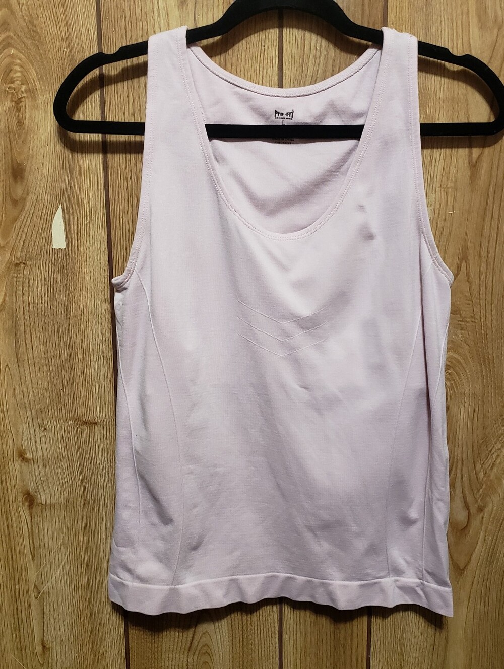 Sporty Yoga  Tank Top Bra Built In  Solid Slim Fit Lg Blush Pink Racerback